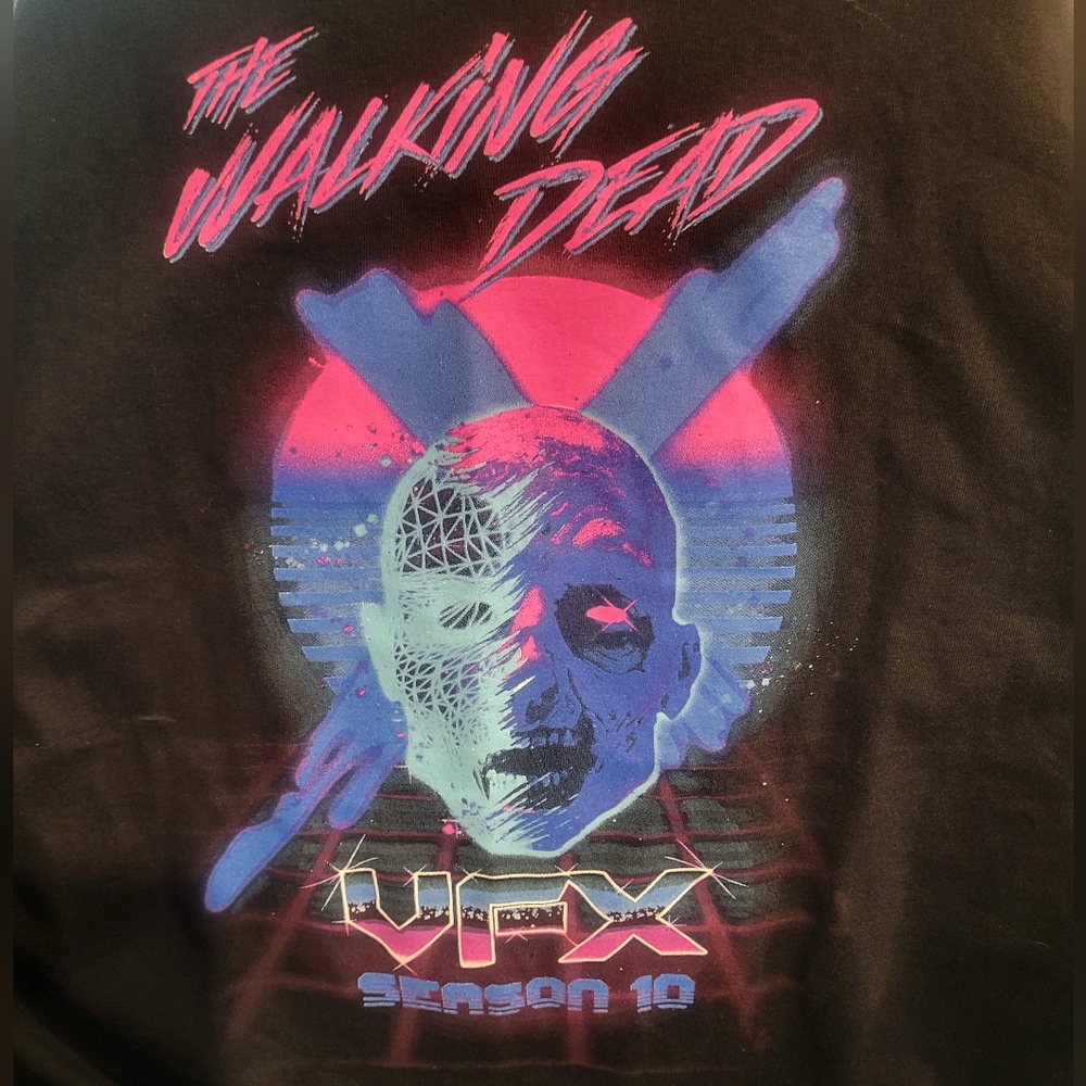The Walking Dead Season 10 VFX Production Crew Men's L T-Shirt